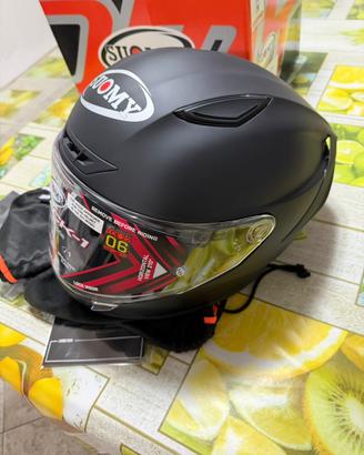 Casco integrale Suomy Track-1 Plain Nero Opaco