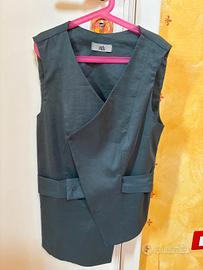 Gilet sartoriale IXOS petrolio asimmetrico T40
