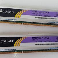 Kit 2x1gb Ram pc computer desktop Corsair CM3X1024