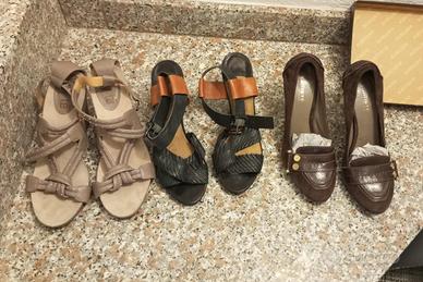 Scarpe da donna in vera pelle e camoscio