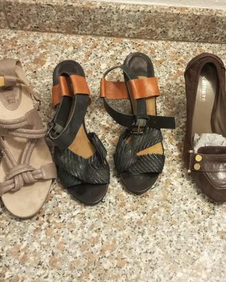 Scarpe da donna in vera pelle e camoscio