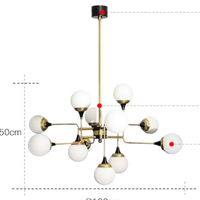 Lampadario Hauseliebe Sputnik 12 luci