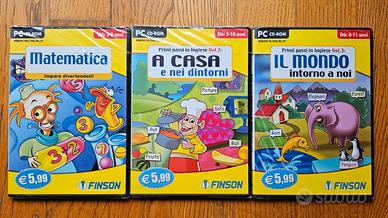 cd-rom per bambini di matematica e inglese