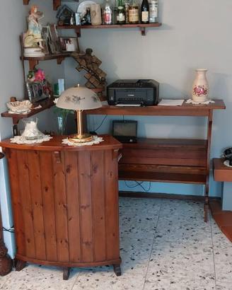 Mobile bar di legno  + scaffalatura