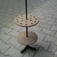 Porta fiale fialette in vetro laboratorio antico