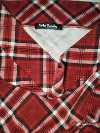 Gonna in Jersey, maglina, S, scozzese rosso bianco