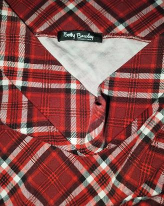 Gonna in Jersey, maglina, S, scozzese rosso bianco