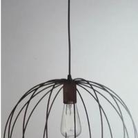 LAMPADARIO SOSPENSIONE A GABBIA NERO 