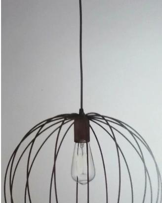 LAMPADARIO SOSPENSIONE A GABBIA NERO 