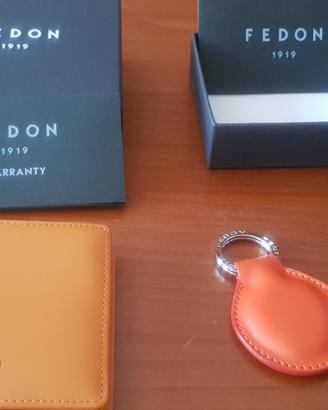 portafoglio con portachiavi in pelle  Fedon
