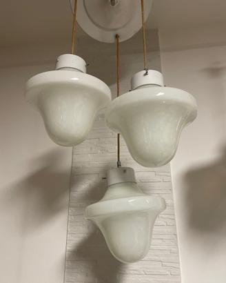 Lampadario 3 vetri murano