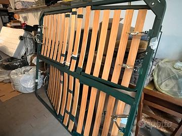 Rete letto matrimoniale con doghe in legno