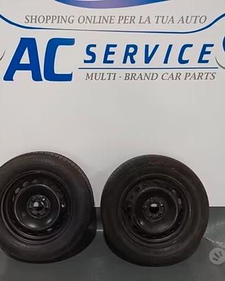 2 Cerchi In ferro con Gomme Fiat Doblò 195/65R15