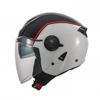 Casco urban jet Ufo Spirit bianco nero rosso