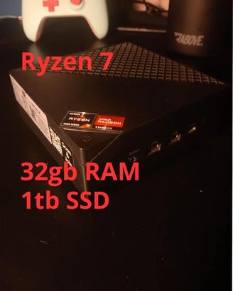 mini pc ryzen 7, 32gb ram, 1tb nvme