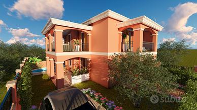 Villa bifamiliare con piscina