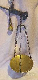 Bilancia stadera '900 piatto ottone punzone