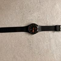 Swatch nero e arancione