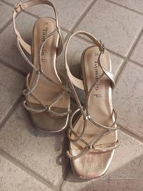 Sandali Tamaris donna argento/oro Tg 38