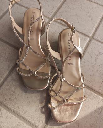 Sandali Tamaris donna argento/oro Tg 38