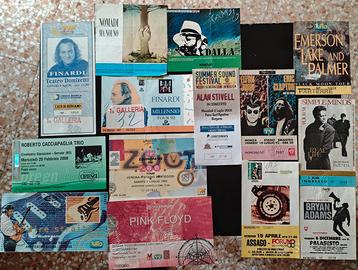 Biglietti ingresso concerti anni 90 