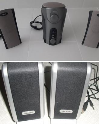 amplificatore e casse per computer Nilox e Trust