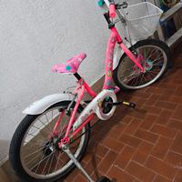 bicicletta barbie per bambina con rotelle