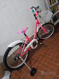 bicicletta barbie per bambina con rotelle
