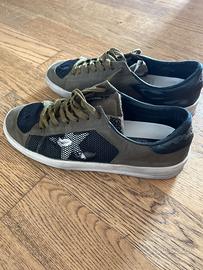 Golden Goose nr 45 Pelle Nabuk/Nero verde militare