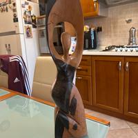 Scultura Etnica Donna Africana porta protezione