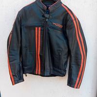 giubbotto pelle moto A Pro tg M e tg XL + guanti