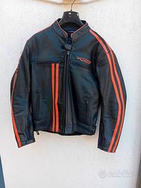 giubbotto pelle moto A Pro tg M e tg XL + guanti