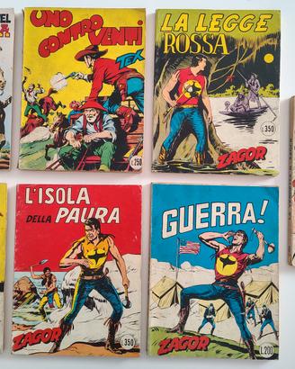 Fumetti Zagor e Tex– volumi anni '60 e '70, occasi