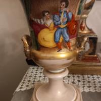 vaso Cratere porcellana impero ottocento cm24