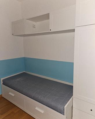 Cameretta Ikea e letto Brimnes