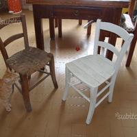 Sedie sedioline rustiche