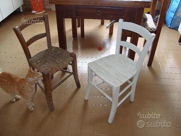 Sedie sedioline rustiche