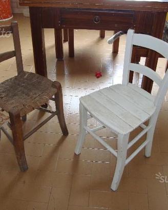 Sedie sedioline rustiche