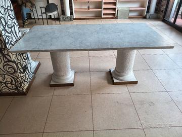 Tavolo piano marmo di Carrara 