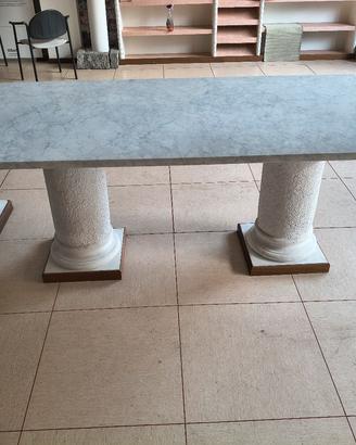 Tavolo piano marmo di Carrara 