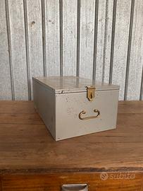 Cassetta sicurezza vintage metallo portavalori box