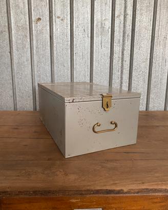 Cassetta sicurezza vintage metallo portavalori box