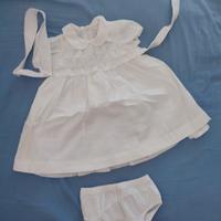 vestito bimba battesimo/cerimonia il gufo