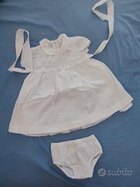 vestito bimba battesimo/cerimonia il gufo