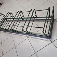 porta bici vintage in ferro per 5 biciclette 