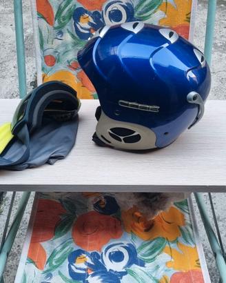 casco e maschera sci