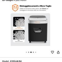 Bonsai Distruggidocumenti silenzioso per ufficio