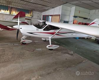 aereo biposto Tecnam p92 mk2 solo 600 ore