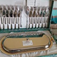 Servizio di posate da pesce x 12 persone inox oro