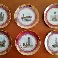 Piattini porcellana vintage souvenir Italia